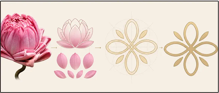 Lotus motif strip